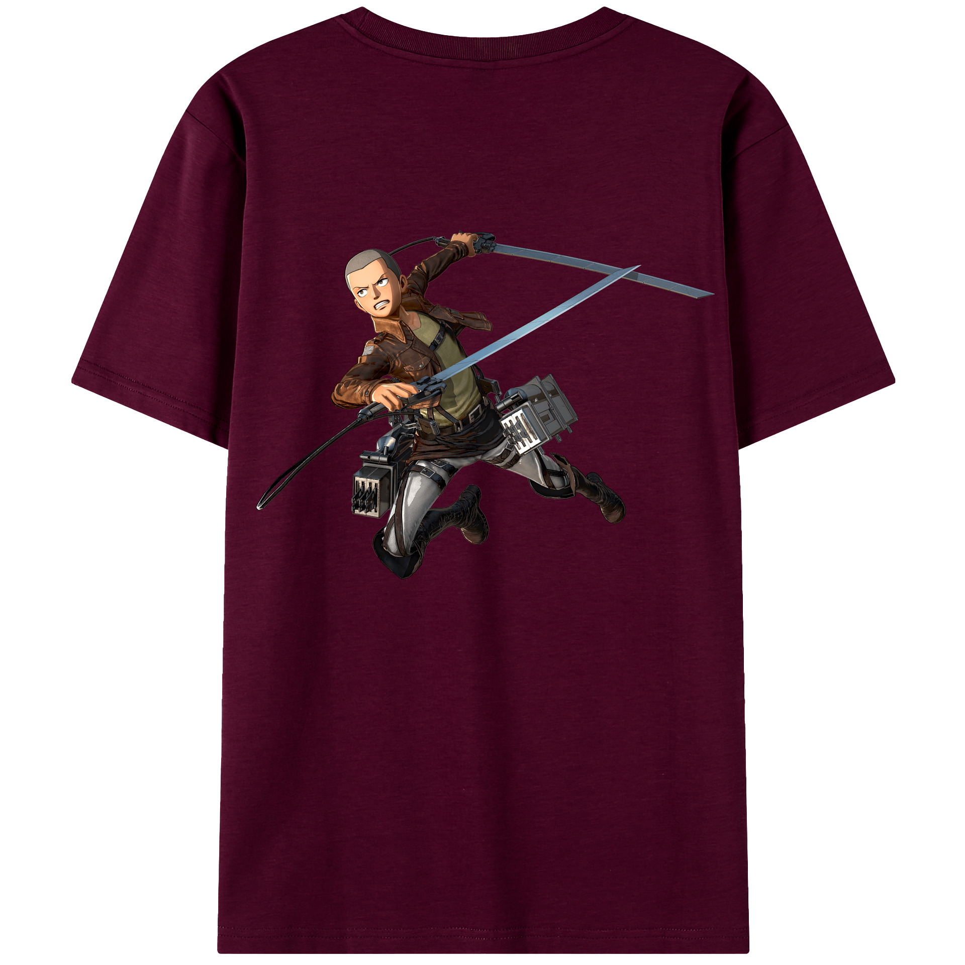 （画像用） 進撃の巨人 コニー·スプリンガー Attack on Titan Connie Springer レディース半袖Tシャツ(バックプリント)